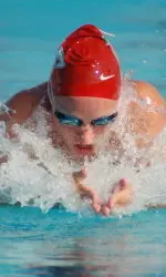 Britney Vogel won a pair of events against the Vandals. She placed first in both the 100 and 200-yard breaststroke events. Vogel was one of four Bulldogs to earn a victory against Idaho.