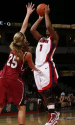 Taja Edwards had 11 points and six rebounds in Saturday's win over New Mexico State.