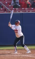 Haley Gilleland had two hits for the 'Dogs today.