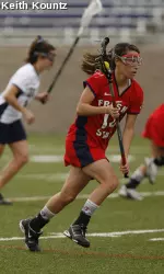 Michelle Rose scored a goal in Monday's game at Villanova.