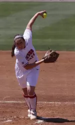 Morgan Melloh earned her 1,000 strikeout vs. ECU in game two.