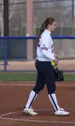Michelle Moses pitched her first complete game shutout.