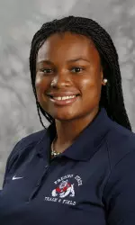 J'Quyra Moncur-Blue was the runner-up in the hammer throw Saturday.