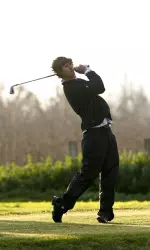 Brian Hogan won all three of his matches in the Cal Poly Match play event.