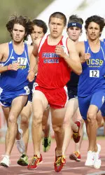 Erick Garcia was one of three Bulldogs to move into the Top 10 in conference standings for the 10,000 meter race last weekend.