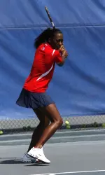Fresno State freshman Melissa McQueen remains unbeaten in WAC singles action.