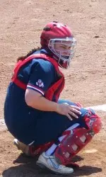Caitlin Stiglich hit a three-run home run for the 'Dogs in game one.