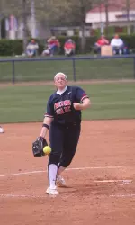Morgan Melloh got her 1,100 career strikeout in game one.