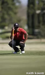 Bhavik Patel is tied for ninth place at the 2010 WAC Tournament after a 71 on Monday.