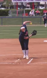 Morgan Melloh had a season-high 16 strikeouts vs. LA Tech.