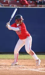 Courtney Moore went 3-for-6 in the doubleheader.