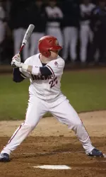 Sophomore Dusty Robinson hit three home runs and a triple in the doubleheader against NMSU.