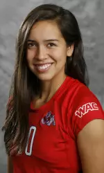 Sophomore Cecilia Agraz led the 'Dogs with a 40 percent kill efficiency.