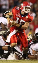 Senior quarterback Ryan Colburn threw four touchdown passes in his first game as Fresno State beat two-time defending Big East Champion Cincinnati 28-14.