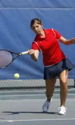 Olga Kirpicheva earns victories in singles and doubles at the Cal Winter Invitational.