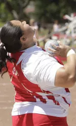 Rosario Sanchez finished third in the shot put Saturday afternoon.