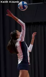 Lauren Albertson landed eight kills in a 3-2 WAC loss at Idaho on Saturday night.