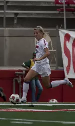 Hancock leads the team in goals (9) and points (21)