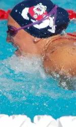 Freshman Lucy Titchin set two season best times today in the 100 and 200 yard freestyles.