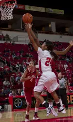 Sophomore Ki-Ki Moore earned WAC Player of the Week nod after leading the `Dogs with 18.5 points per game last weekend.