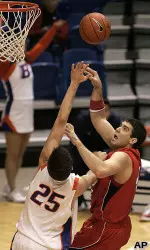 Freshman Bracken Funk scored 14 points and had six rebounds in his first career start.