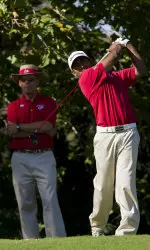 Head coach Mike Watney (back) and junior Bhavik Patel (front) are hoping for a strong performance against a competitive field.