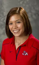 Sarah Una'Dia competed in the pentathalon on Thursday afternoon at the WAC Indoor Championships.