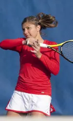 Olga Kirpicheva earns only singles point for Fresno State.
