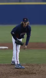 Junior Josh Poytress struck out four batters in his second win of the year on the mound.