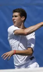 Remi Boutillier earned wins in singles and doubles agaisnt Utah State.