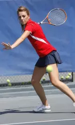 Bianca Modoc earned victories in singles and doubles today against Idaho.