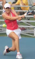 No. 99 Marianne Jodoin earned wins in doubles and singles against Pepperdine today.