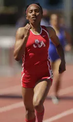 Tierra Hilliard ran a season-best in the 200-meter dash race at the Brutus Hamilton Open.