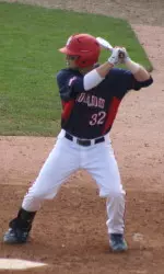Sophomore Justin Charles hit his first career home run against the Hornets.