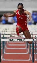 All-American Latrisha Jordan took second in the 400-meter hurdles at the Brutus Hamilton Invite.