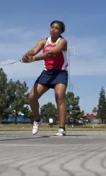 J'Quyra Moncur-Blue was named the Outstanding Field Performer at the 2011 WAC Outdoor Championships.