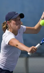 No. 58 Jodoin fell to No. 46 Poorta in the first round of the NCAA Singles Championship