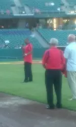 Fresno State head men's basketball coach Rodney Terry alongside Fresno State president Dr. Welty.