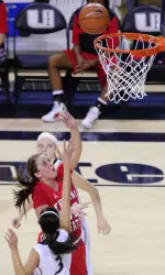 Sophomore Taylor Thompson scored 17 points against Utah State.