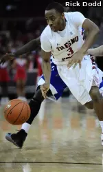 Kevin Olekaibe is the second-leading scorer in the WAC with an average of 18.4 points per game.