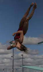 Hannah Prigge had a great day off the 3-meter diving board finishing first with a score of 274.80.
