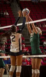 Senior Barbara Alcantara and the 'Dogs battle UNLV for first place in the Mountain West on Friday, OCt. 19 at 7 p.m.