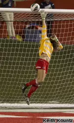 Sophomore Katie DeVault had two saves on the night moving her season total to 122.