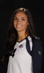 Junior Lauren Albertson hit over .400 with 10 kills on Friday night as the Bulldogs loss to UNLV on the road.