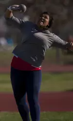 Caitlin Byrd wins Weight Throw with a mark of 18.07M