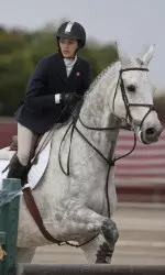 Hillary West won her point and the MVP title in Equitation over Fences today against Baylor.