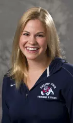 Hannah Prigge set a new school record in the 3-meter dive with a 310.65.