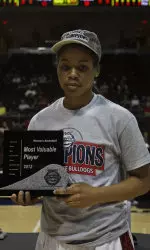 Sophomore Ki-Ki Moore was named the 2012 WAC Tournament Most Valuable Player