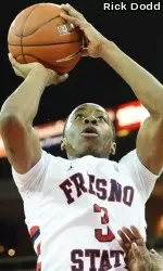 Kevin Olekaibe and the Bulldogs will play at Southern Illinois on Nov. 28 in Fresno State's first appearance in the MW-MVC Challenge.