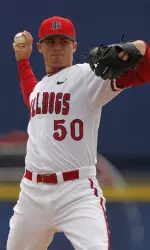 Senior Taylor Garrison picked up his ninth save of the season, closing out the Mustangs for a 3-2 win.